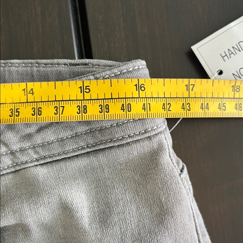 Democracy Gray Cropped Ankle Jeans with Embroidered Waistband - Picture 6 of 6